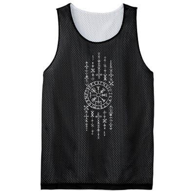 Norse Runes Symbols Celtic Viking Compass Vegvisir Mesh Reversible Basketball Jersey Tank