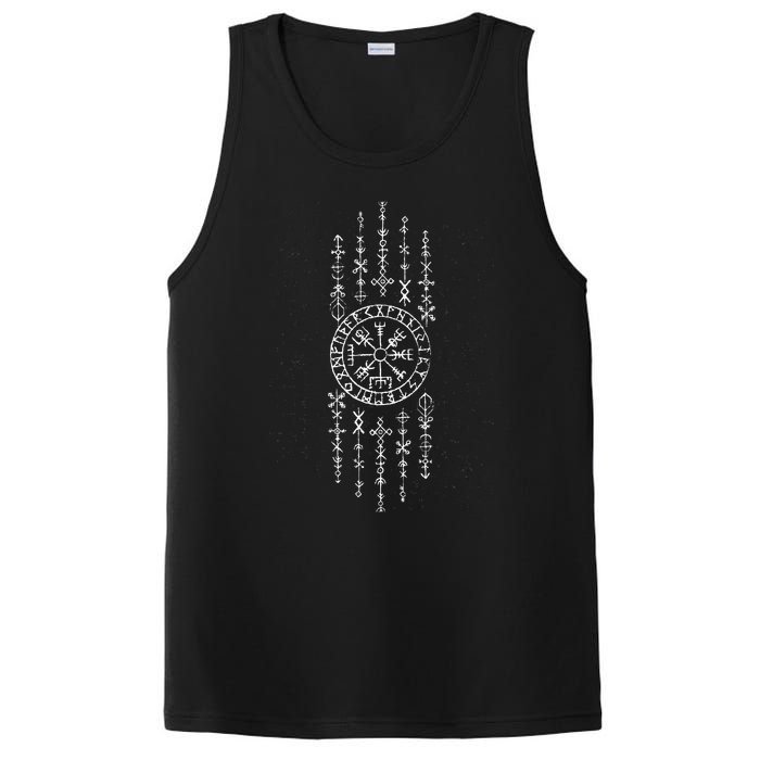 Norse Runes Symbols Celtic Viking Compass Vegvisir PosiCharge Competitor Tank