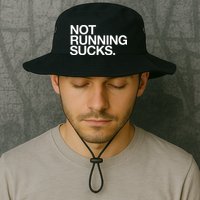 NOT RUNNING SUCKS Funny Runner Jogging Jogger Fitness Race Bucket Hat