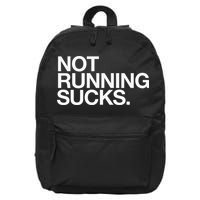 NOT RUNNING SUCKS Funny Runner Jogging Jogger Fitness Race 16 in Basic Backpack