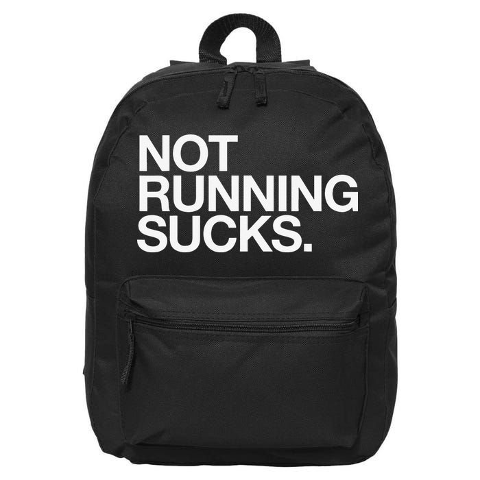 NOT RUNNING SUCKS Funny Runner Jogging Jogger Fitness Race 16 in Basic Backpack