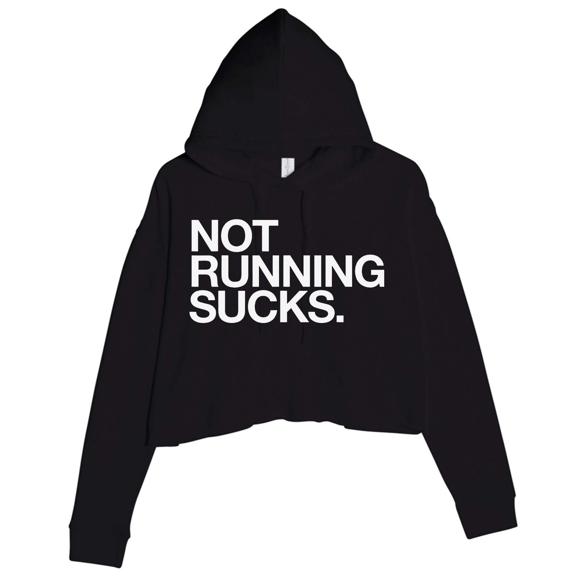 NOT RUNNING SUCKS Funny Runner Jogging Jogger Fitness Race Crop Fleece Hoodie