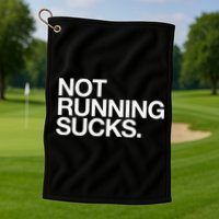 NOT RUNNING SUCKS Funny Runner Jogging Jogger Fitness Race Golf Towel