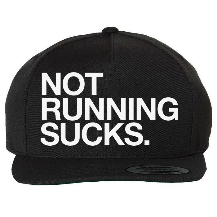 NOT RUNNING SUCKS Funny Runner Jogging Jogger Fitness Race Wool Snapback Cap
