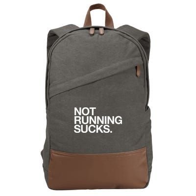 NOT RUNNING SUCKS Funny Runner Jogging Jogger Fitness Race Cotton Canvas Backpack