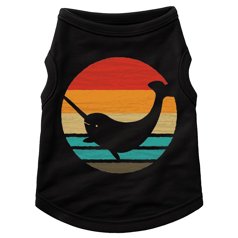 Narwhal Retro Style Vintage Doggie Tank