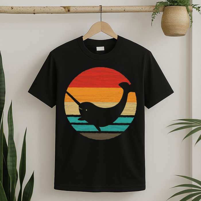Narwhal Retro Style Vintage T-Shirt