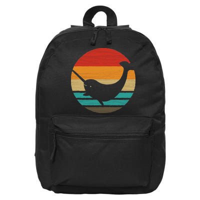 Narwhal Retro Style Vintage 16 in Basic Backpack