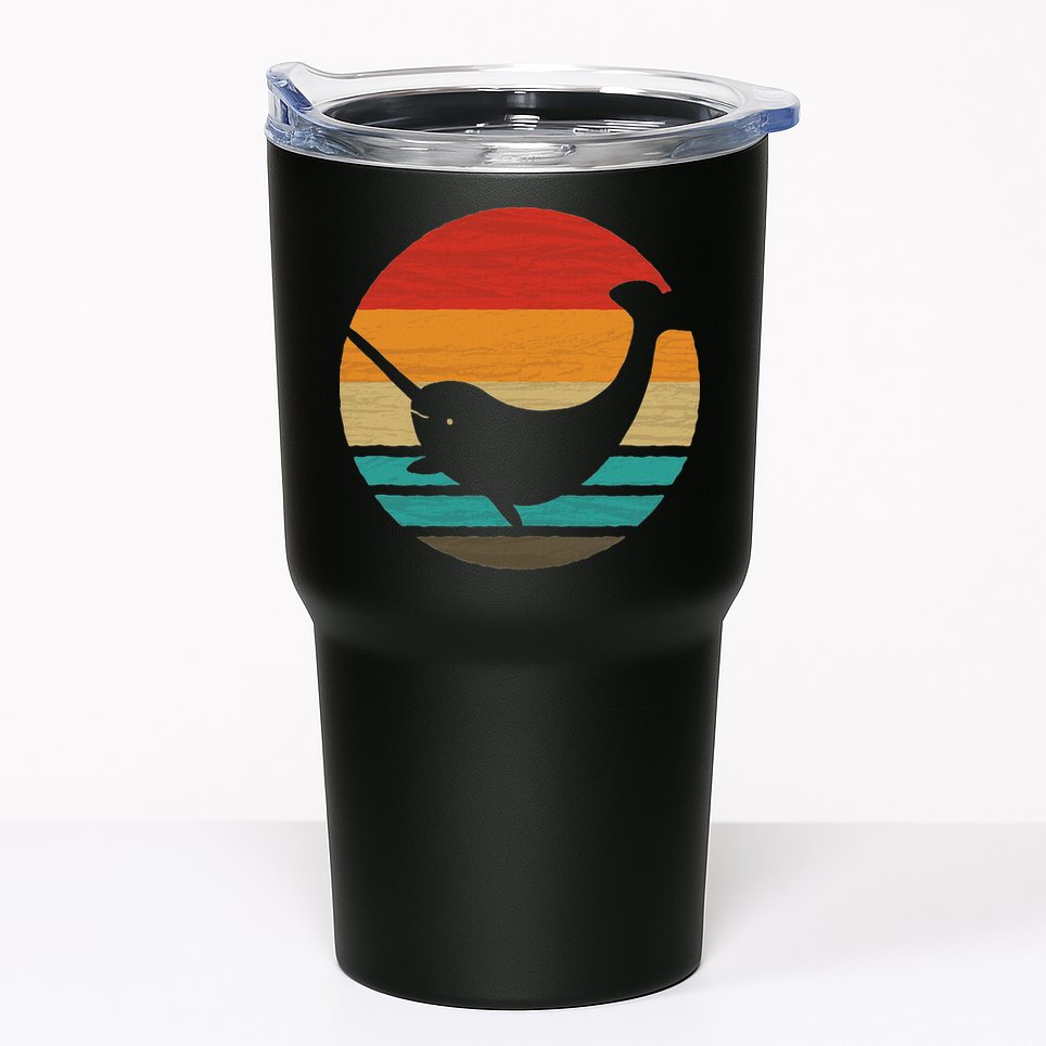 Narwhal Retro Style Vintage Tumbler