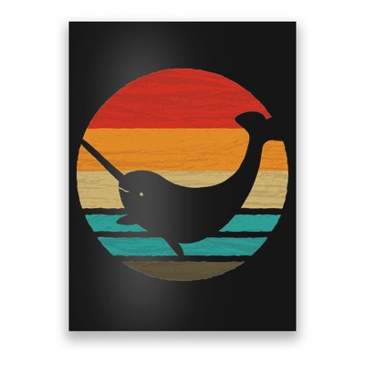 Narwhal Retro Style Vintage Poster