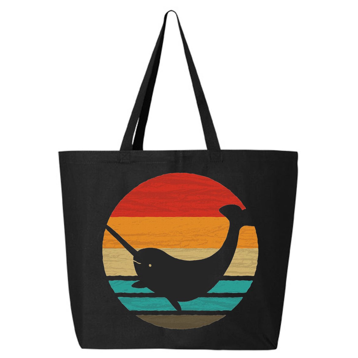 Narwhal Retro Style Vintage 25L Jumbo Tote