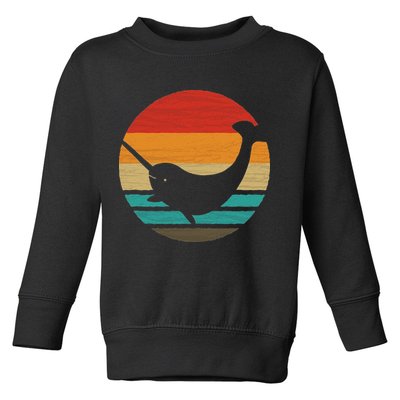 Narwhal Retro Style Vintage Toddler Sweatshirt