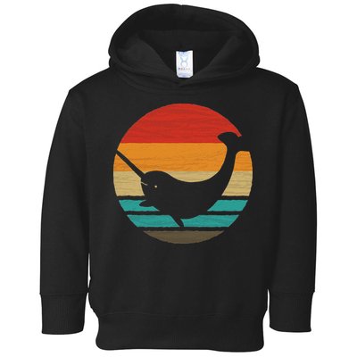 Narwhal Retro Style Vintage Toddler Hoodie