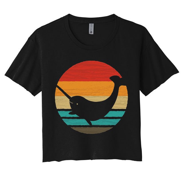 Narwhal Retro Style Vintage Crop Top