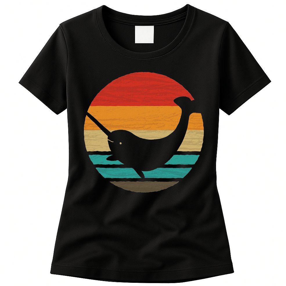Narwhal Retro Style Vintage Womens T-Shirt
