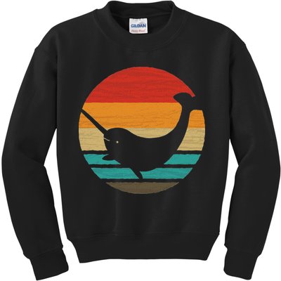 Narwhal Retro Style Vintage Kids Sweatshirt
