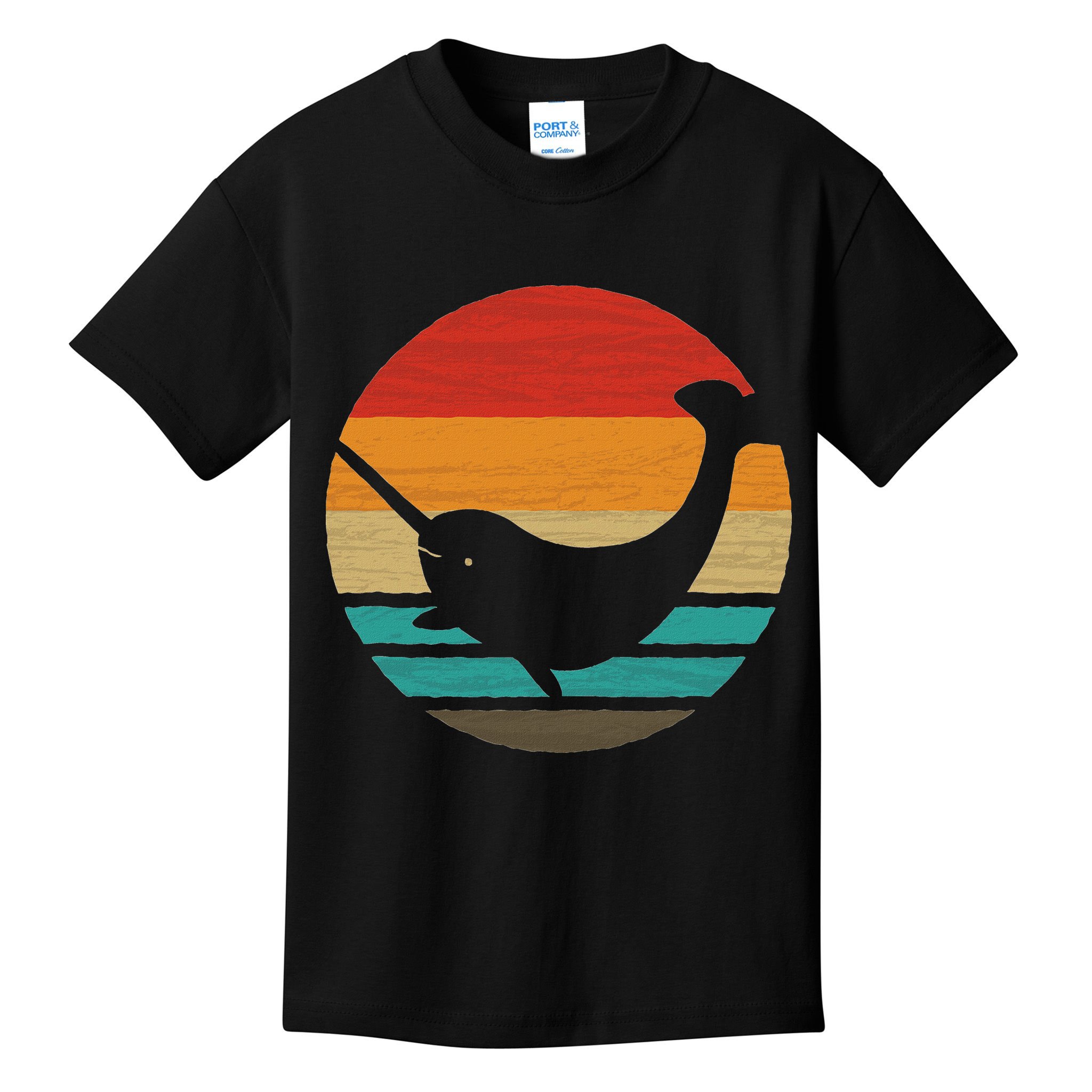 Narwhal Retro Style Vintage Kids T-Shirt