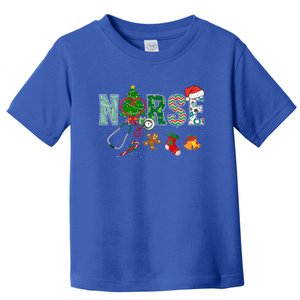 Nurse Rn Stethoscope Christmas Tree Ornats Decor Gift Toddler T-Shirt