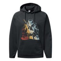 Ninja Retro Style Vintage Performance Fleece Hoodie