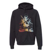 Ninja Retro Style Vintage Premium Hoodie