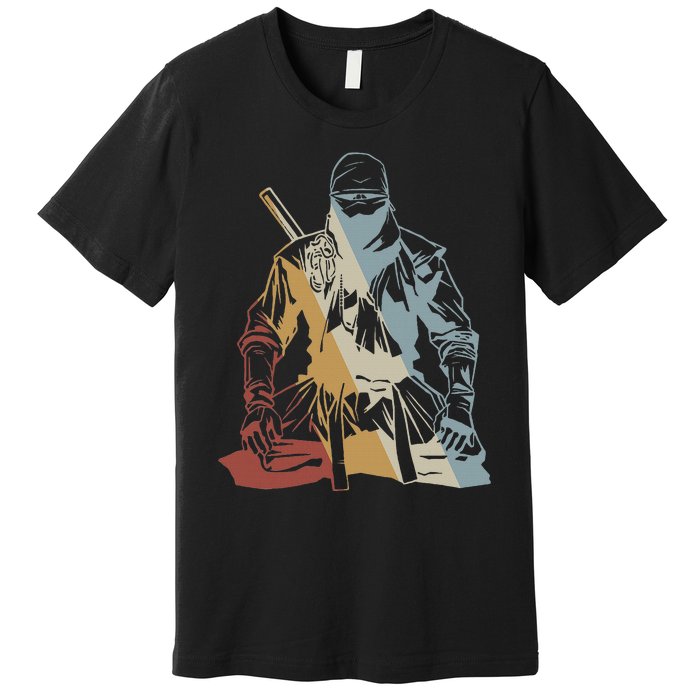 Ninja Retro Style Vintage Premium T-Shirt