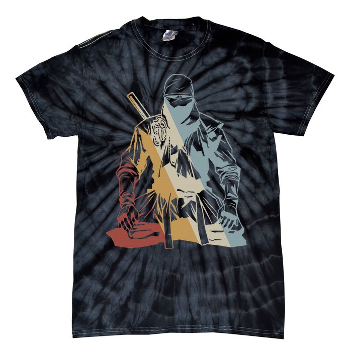 Ninja Retro Style Vintage Tie-Dye T-Shirt