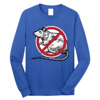 No Rat Sign Stop Snitching Pest Control Cool Novelty Funny Gift Funny Gift Long Sleeve Shirt