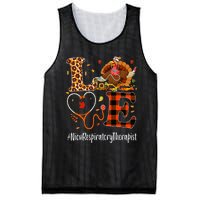 Nicu Respiratory Therapist Love Thanksgiving Leopard Turkey Mesh Reversible Basketball Jersey Tank