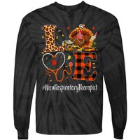 Nicu Respiratory Therapist Love Thanksgiving Leopard Turkey Tie-Dye Long Sleeve Shirt