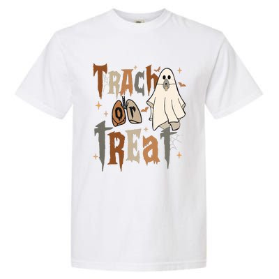 Nurse Respiratory Therapist Halloween Trach Or Treat Garment-Dyed Heavyweight T-Shirt