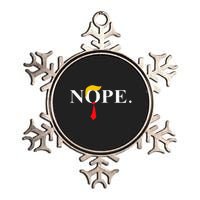 Nope Red Tie Trump Wig Funny Anti Trump Gift Metallic Star Ornament