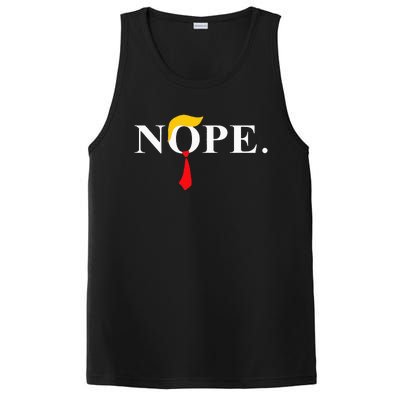 Nope Red Tie Trump Wig Funny Anti Trump Gift PosiCharge Competitor Tank