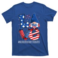 Nicu Respiratory Therapist Love 4th Of July Gnome Usa Gift T-Shirt