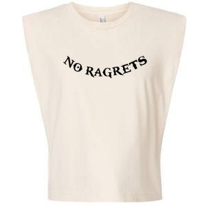 No Ragrets Tattoo Funny Punk White Trash Trailer Park Garment-Dyed Women's Muscle Tee