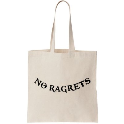 No Ragrets Tattoo Funny Punk White Trash Trailer Park Tote Bag