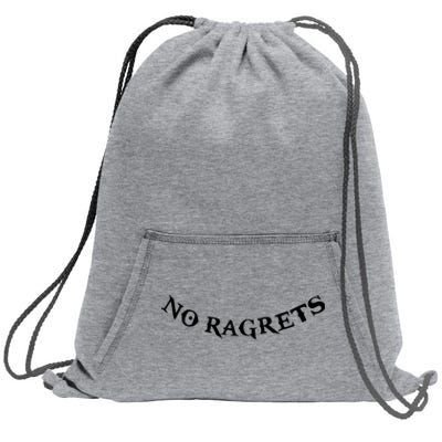 No Ragrets Tattoo Funny Punk White Trash Trailer Park Sweatshirt Cinch Pack Bag