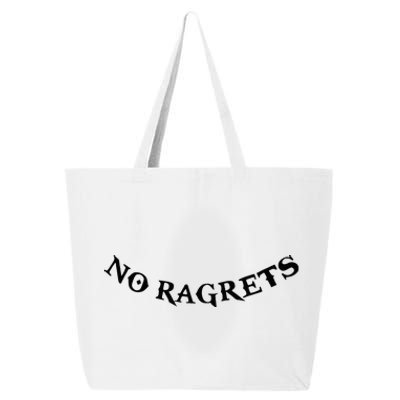 No Ragrets Tattoo Funny Punk White Trash Trailer Park 25L Jumbo Tote