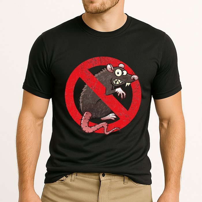 No Rats Union Pest Control Rat Sign Gag No Rats Allowed Cooling Performance Crew T-Shirt