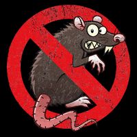 No Rats Union Pest Control Rat Sign Gag No Rats Allowed Flat Bill Trucker Hat