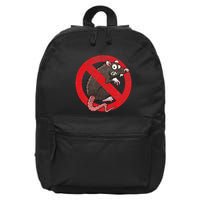 No Rats Union Pest Control Rat Sign Gag No Rats Allowed 16 in Basic Backpack