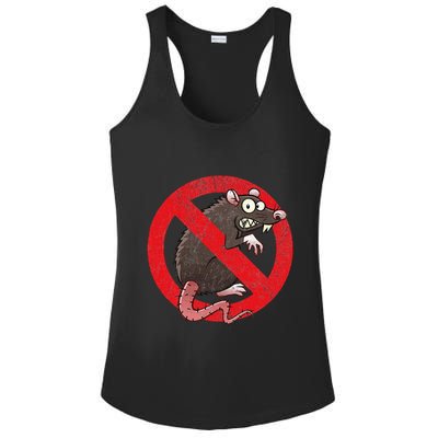 No Rats Union Pest Control Rat Sign Gag No Rats Allowed Ladies PosiCharge Competitor Racerback Tank
