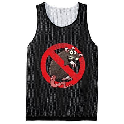 No Rats Union Pest Control Rat Sign Gag No Rats Allowed Mesh Reversible Basketball Jersey Tank