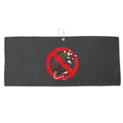 No Rats Union Pest Control Rat Sign Gag No Rats Allowed Large Microfiber Waffle Golf Towel
