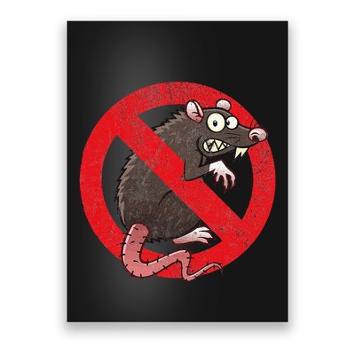 No Rats Union Pest Control Rat Sign Gag No Rats Allowed Poster