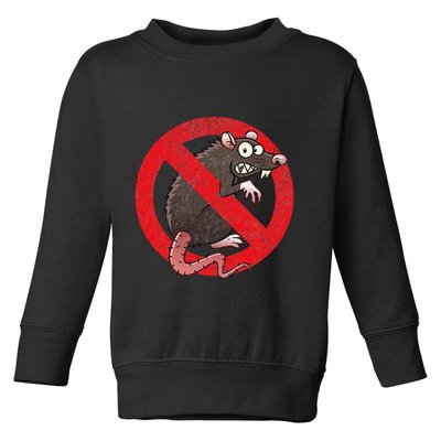 No Rats Union Pest Control Rat Sign Gag No Rats Allowed Toddler Sweatshirt