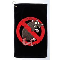 No Rats Union Pest Control Rat Sign Gag No Rats Allowed Golf Towel