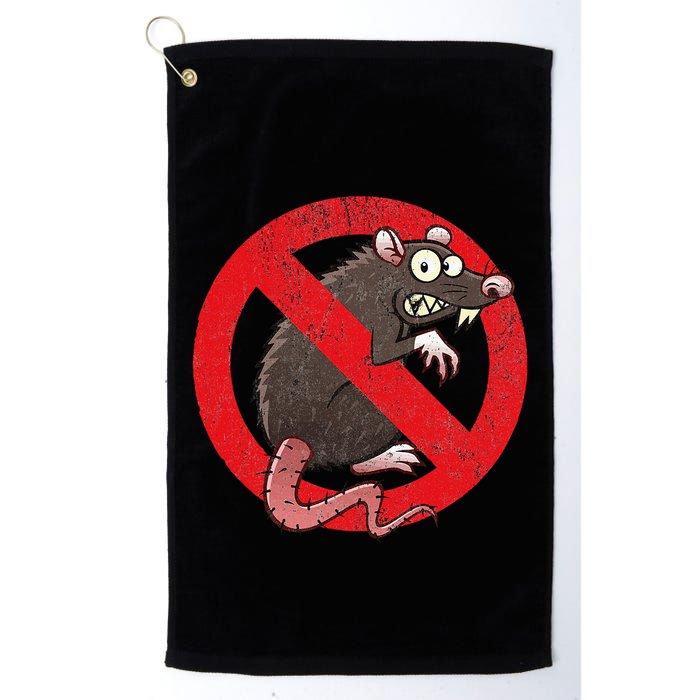 No Rats Union Pest Control Rat Sign Gag No Rats Allowed Golf Towel