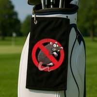 No Rats Union Pest Control Rat Sign Gag No Rats Allowed Golf Towel