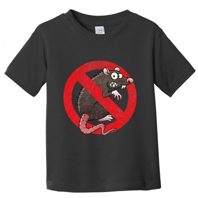 No Rats Union Pest Control Rat Sign Gag No Rats Allowed Toddler T-Shirt