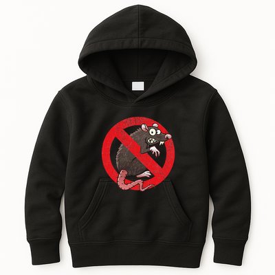 No Rats Union Pest Control Rat Sign Gag No Rats Allowed Kids Hoodie